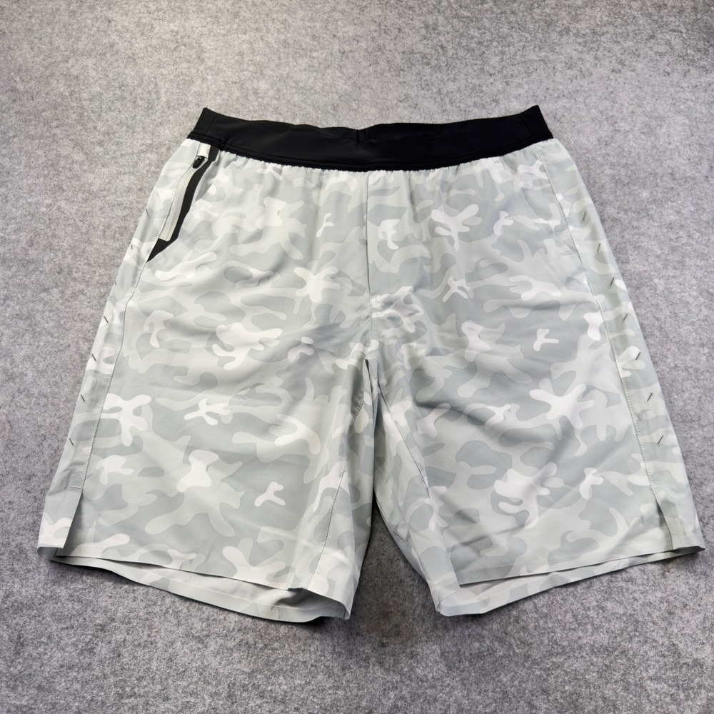 Ten Thousand Interval Short Mens L Grey Camo New Training Athletic TTSH002V3